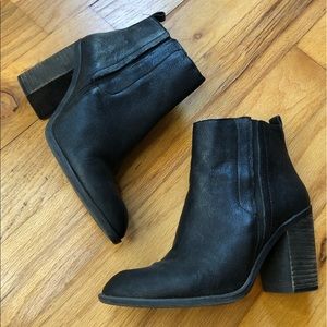 Lucky Brand Sassa Leather Boots Booties 8.5